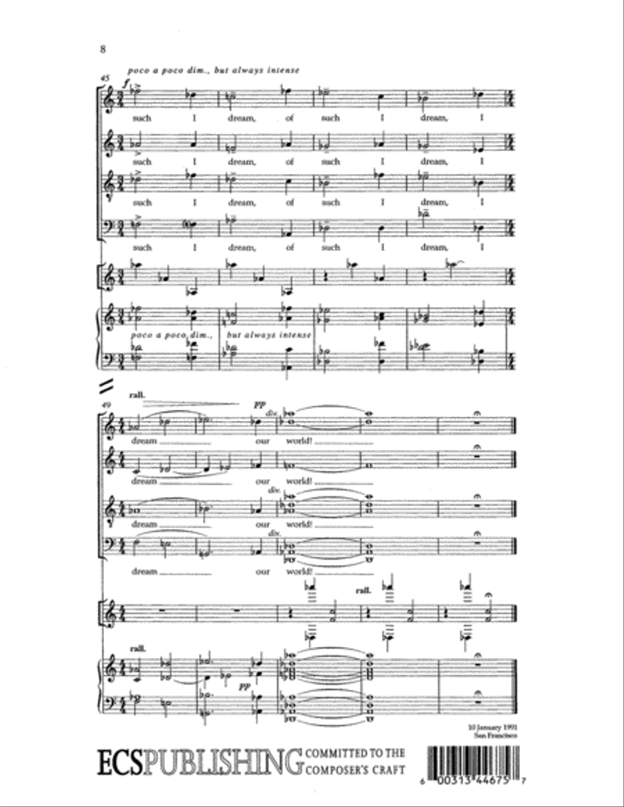 I Dream a World I Dream a World 4-Part scores gallery preview page 5