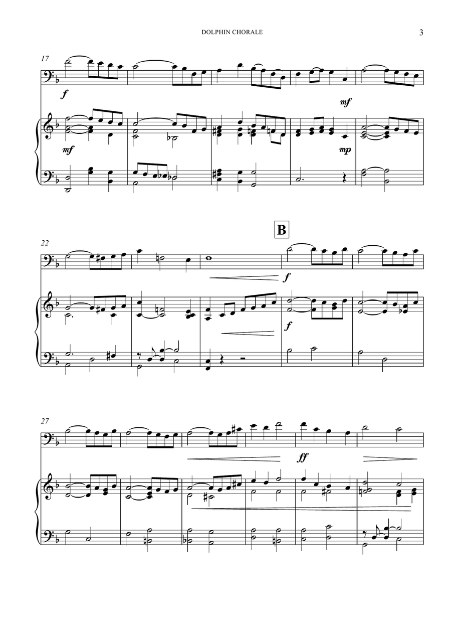 Dolphin Chorale (Cello & Piano) Piano scores gallery preview page 5