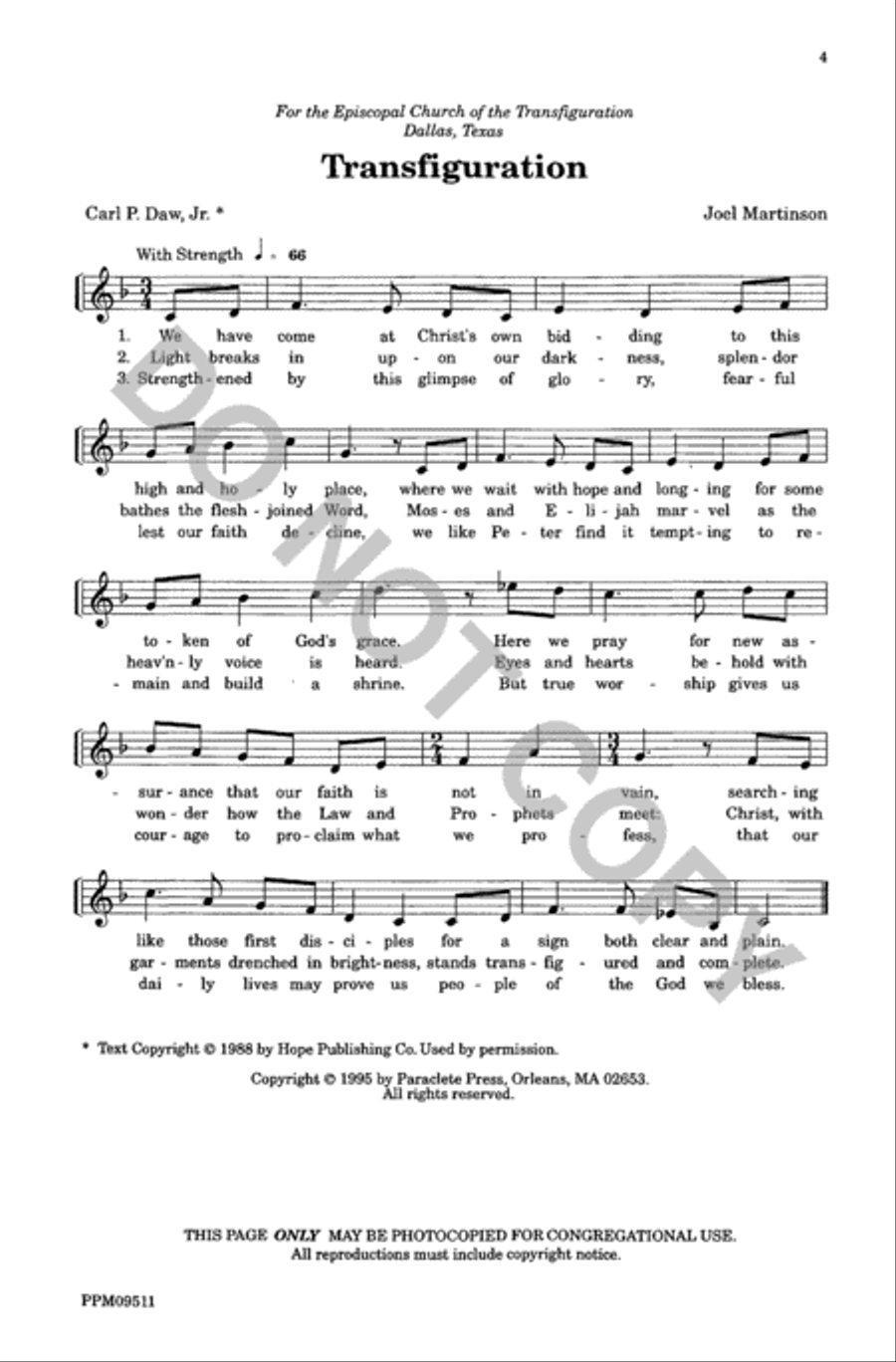 Transfiguration Unison Choir scores gallery preview page 5