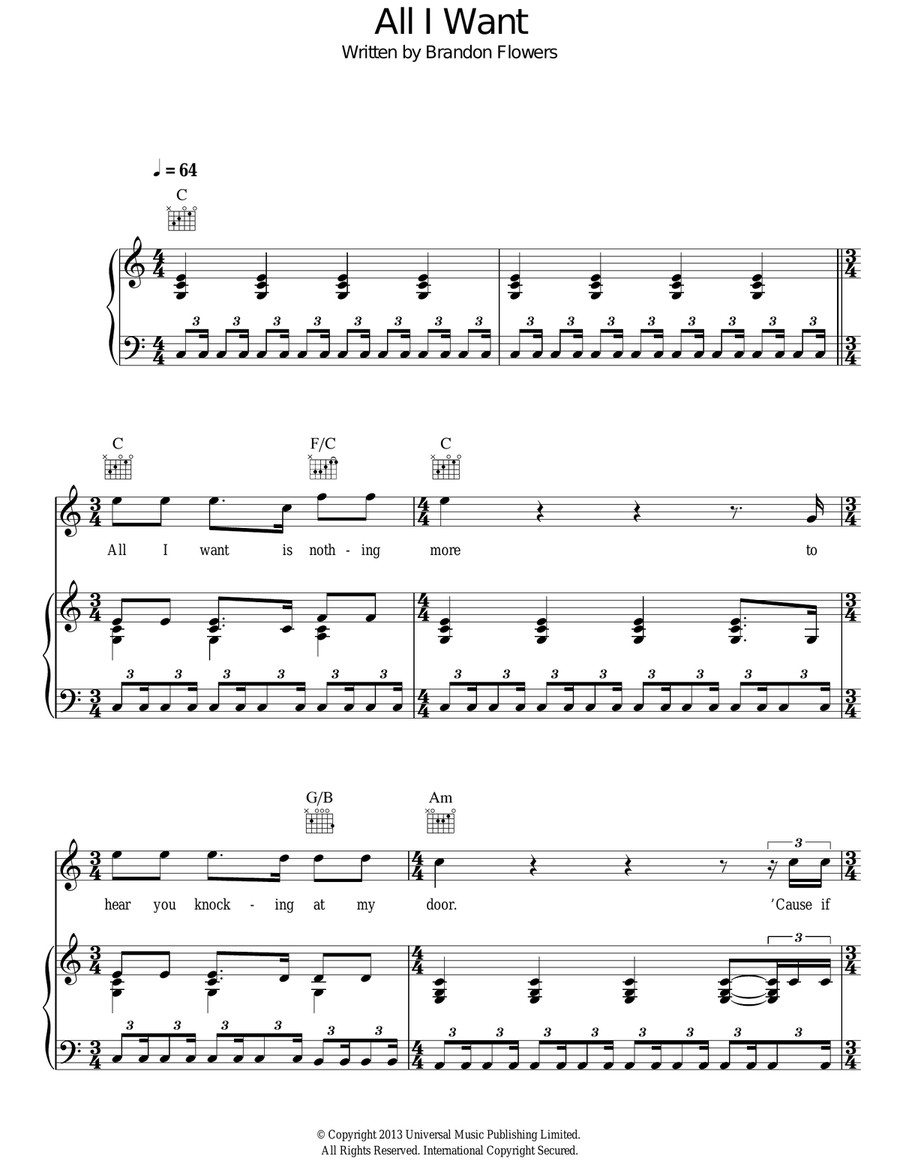All I Want Acoustic Guitar scores gallery preview page 1