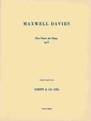 Book cover for 5 Pieces Op. 2