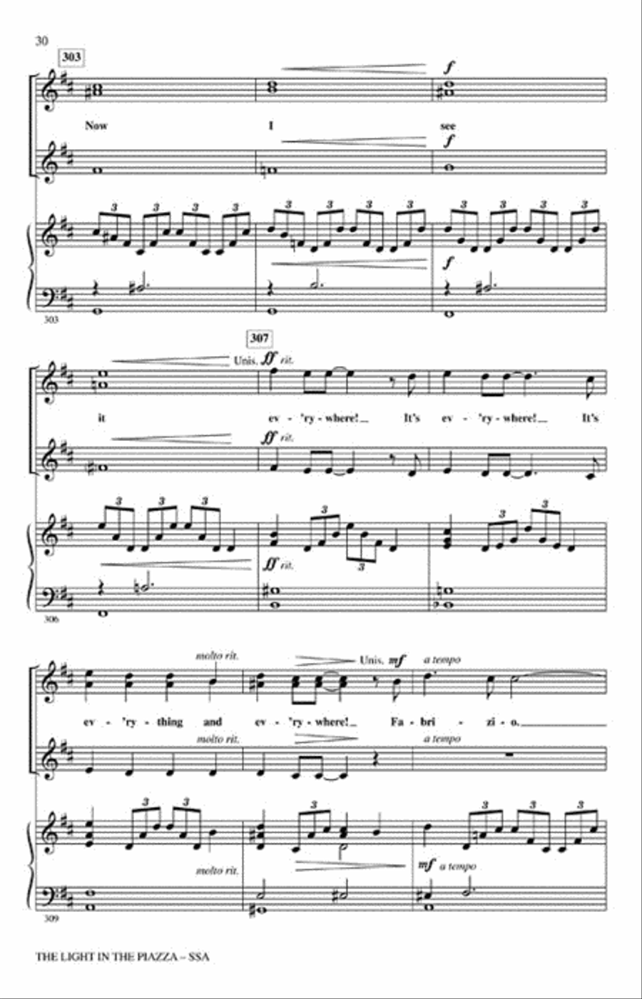 The Light in the Piazza SSA scores gallery preview page 4