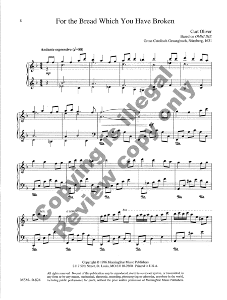 Four Communion Hymn Settings for Piano, Set 1
