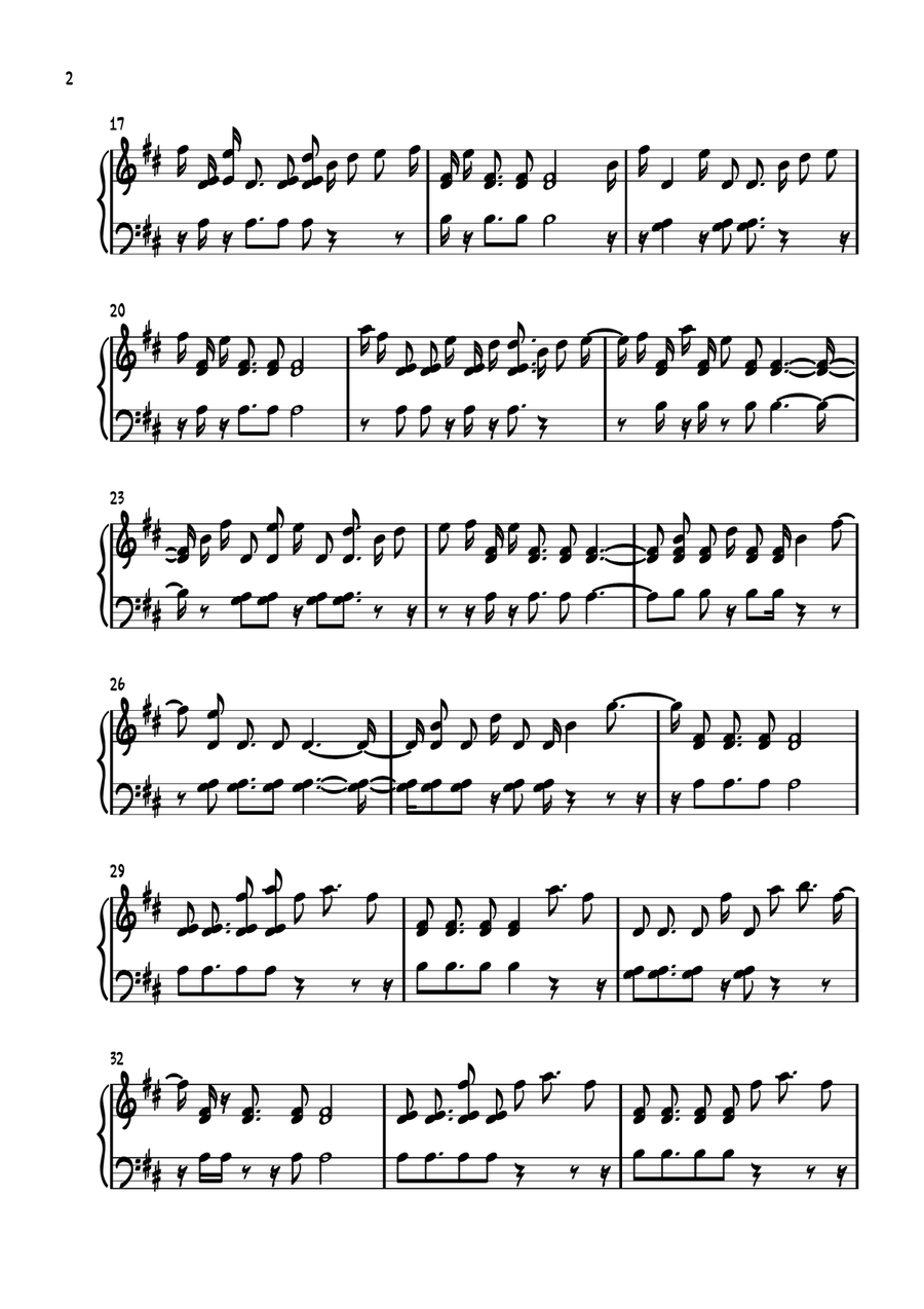 Echo Echo Piano Solo scores gallery preview page 2