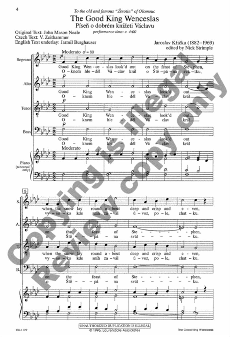 The Good King Wenceslas The Good King Wenceslas 4-Part scores gallery preview page 3