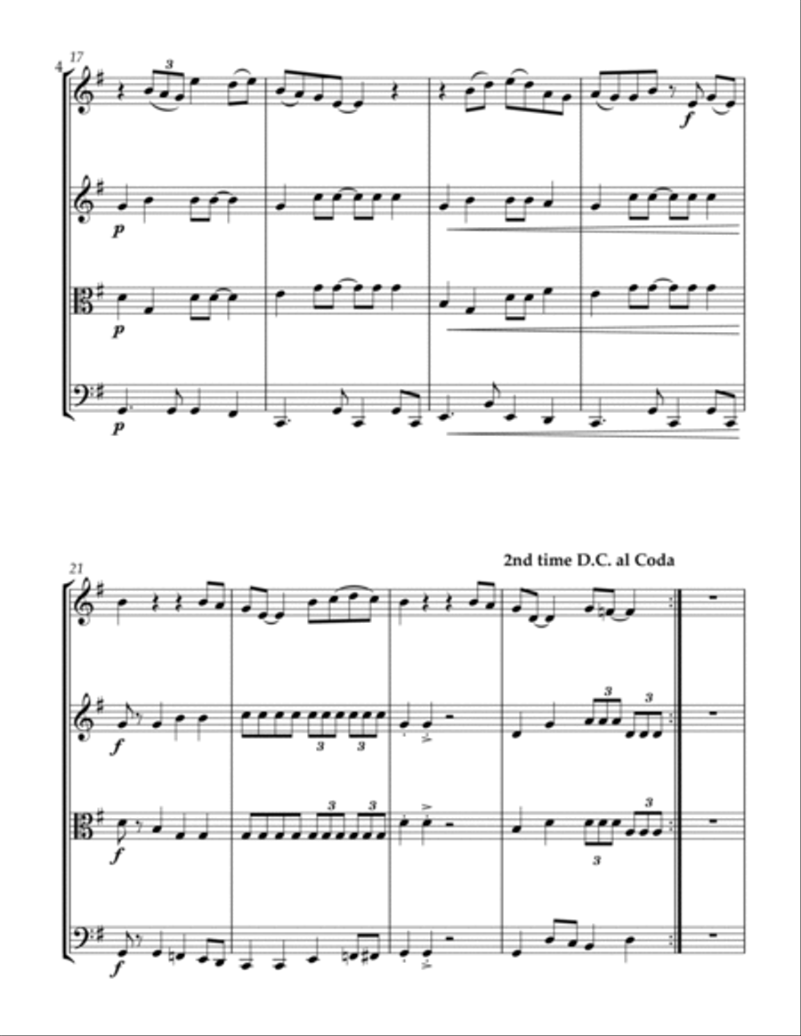 How Sweet It Is (to Be Loved By You) String Quartet scores gallery preview page 4
