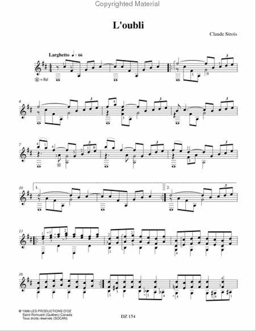 L'étrange... Classical Guitar scores gallery preview page 2
