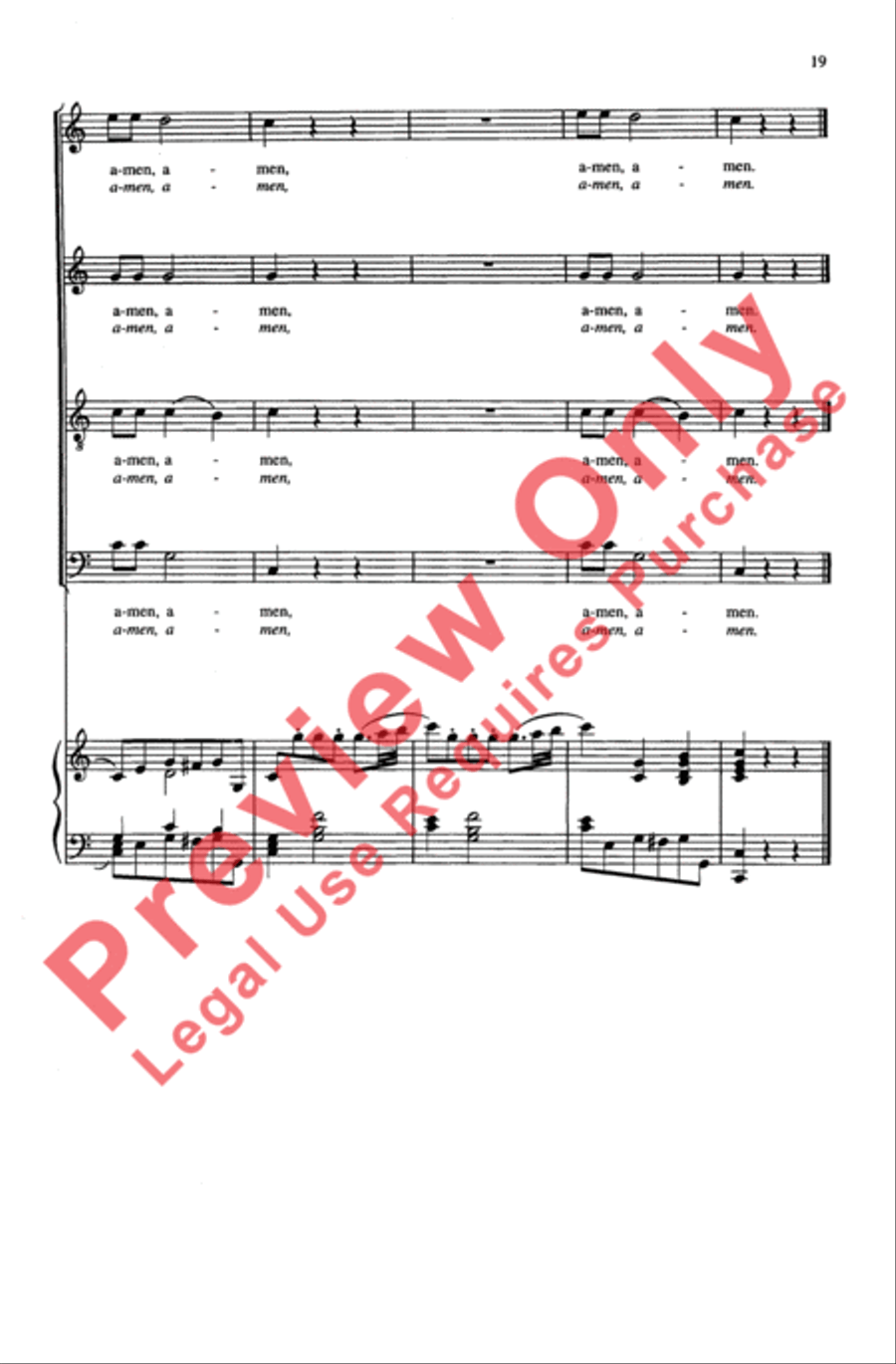 Dixit Dominus, K. 399 4-Part scores gallery preview page 19