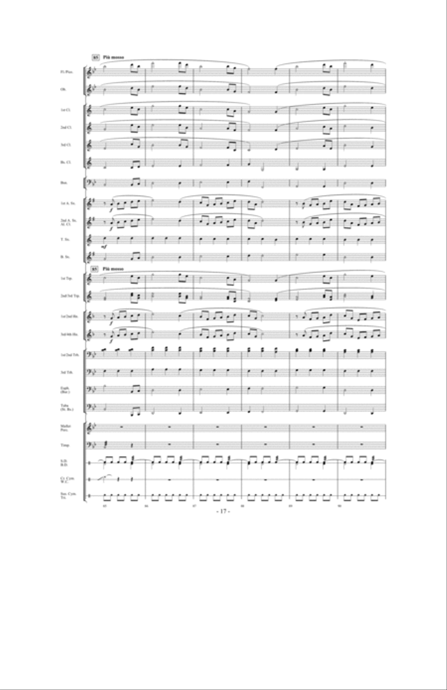 Canticle of the Saints Concert Band scores gallery preview page 16