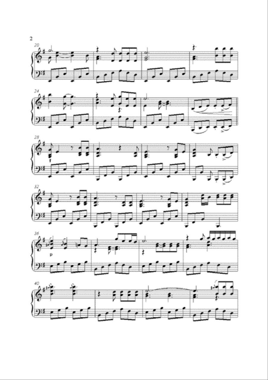 Fallin' Piano Solo scores gallery preview page 3