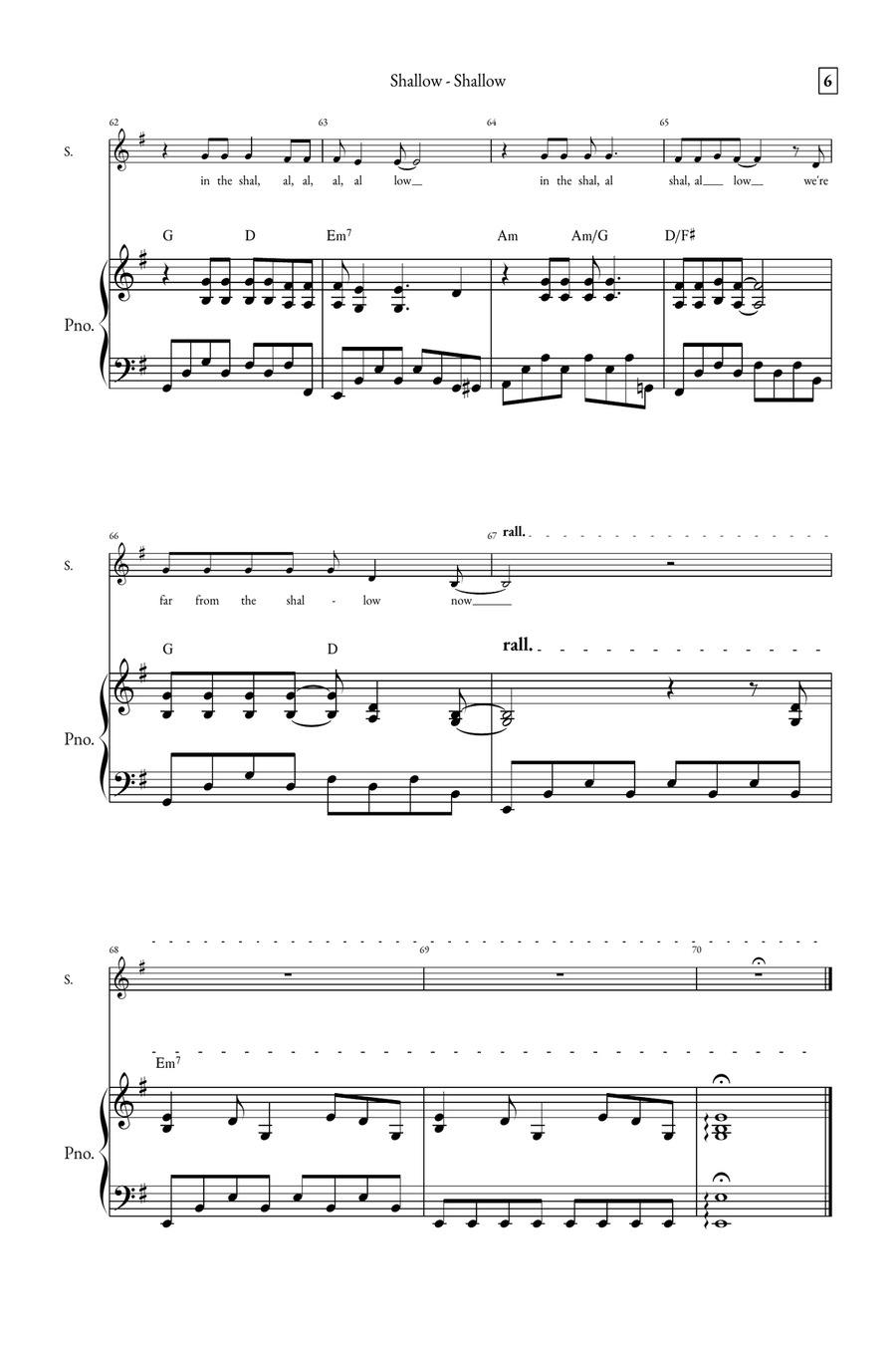Shallow A Cappella scores gallery preview page 6