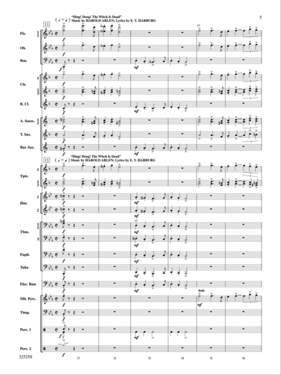 The Wizard of Oz Meets The Wiz Concert Band scores gallery preview page 4