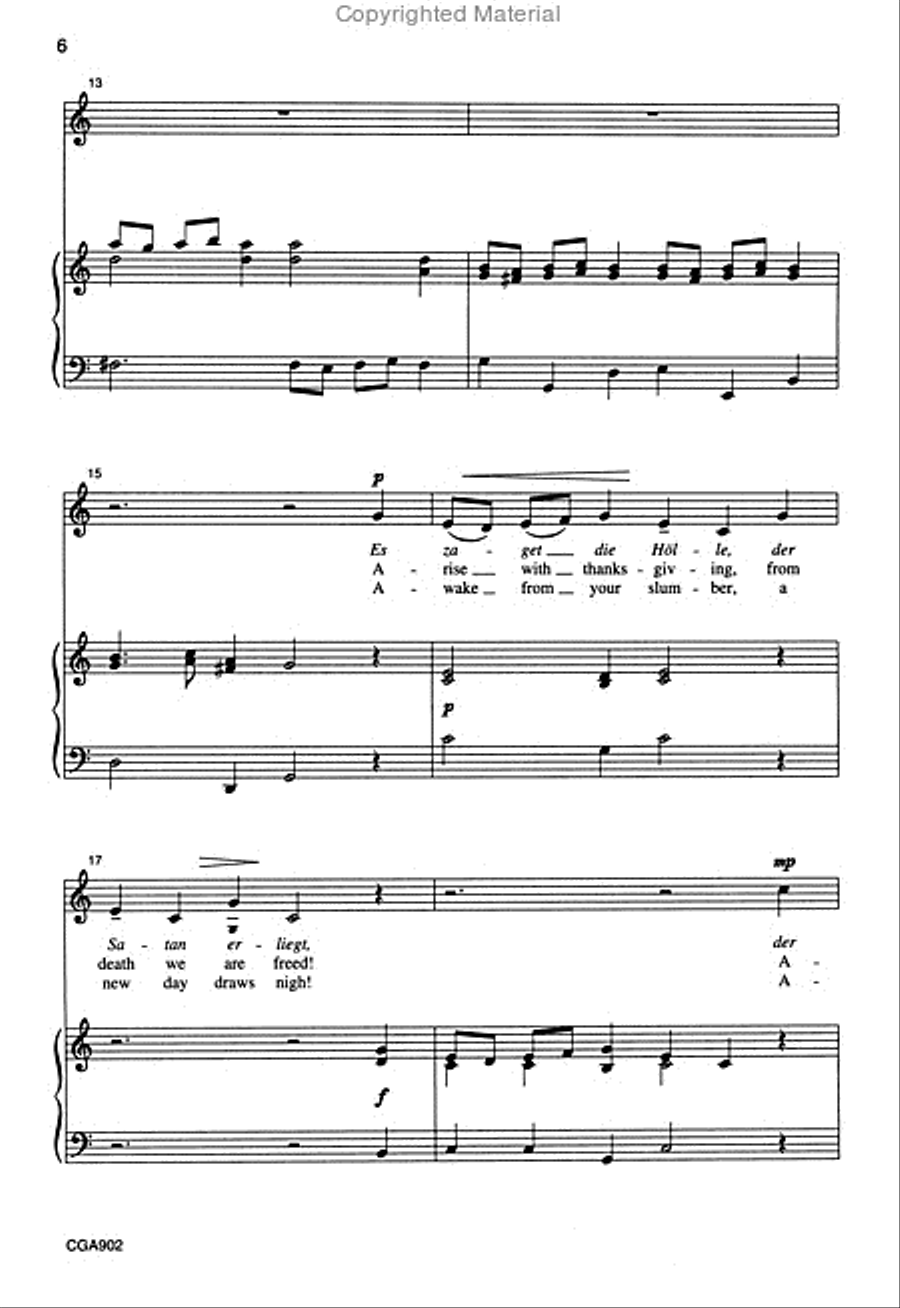 Rejoice, Praises Render [Auf, freue dich Seele] (Choral Score) Unison Choir scores gallery preview page 4