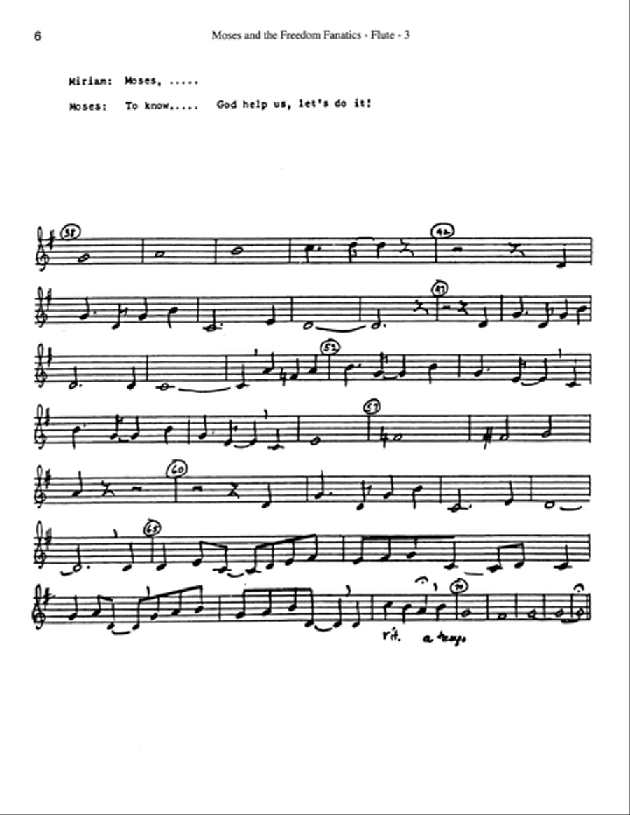 Moses and the Freedom Fanatics - Orch Part Unison Choir scores gallery preview page 6