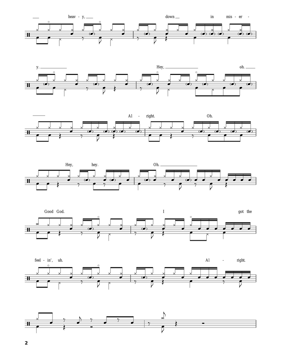 I Got The Feelin' Drum Set scores gallery preview page 2
