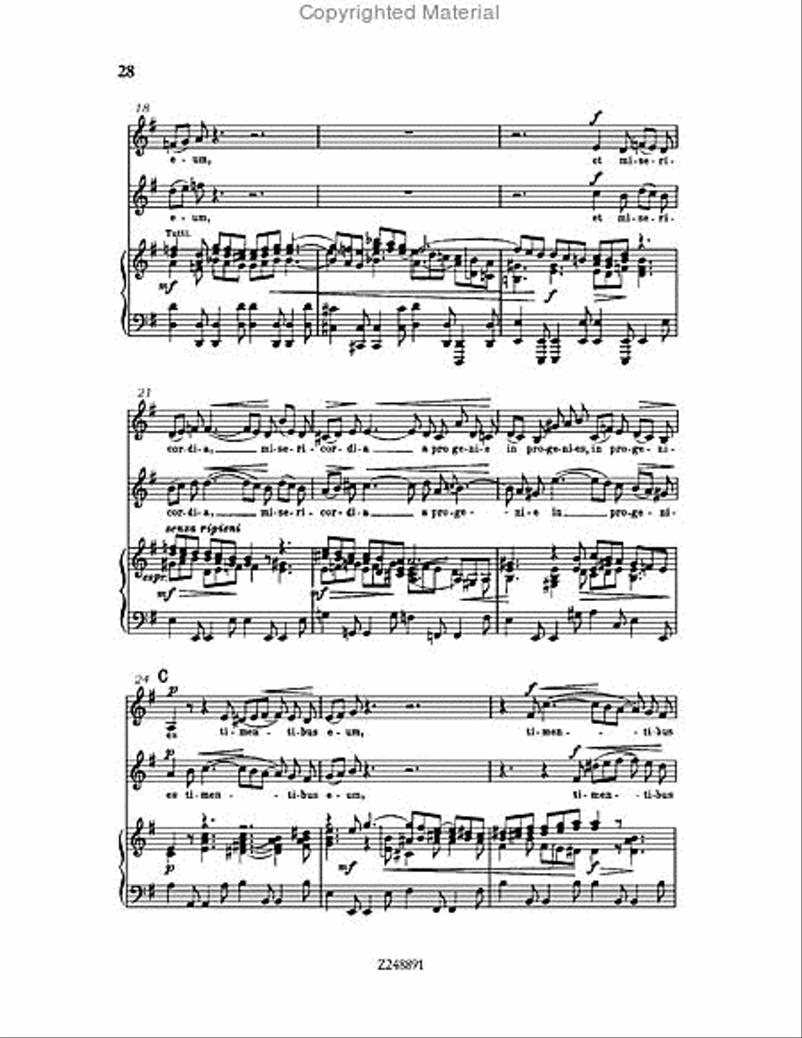 Magnificat in D major, BWV 243 Choir scores gallery preview page 28