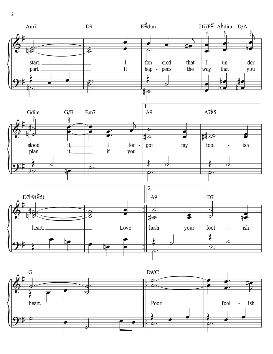 Foolish Heart Voice scores gallery preview page 2