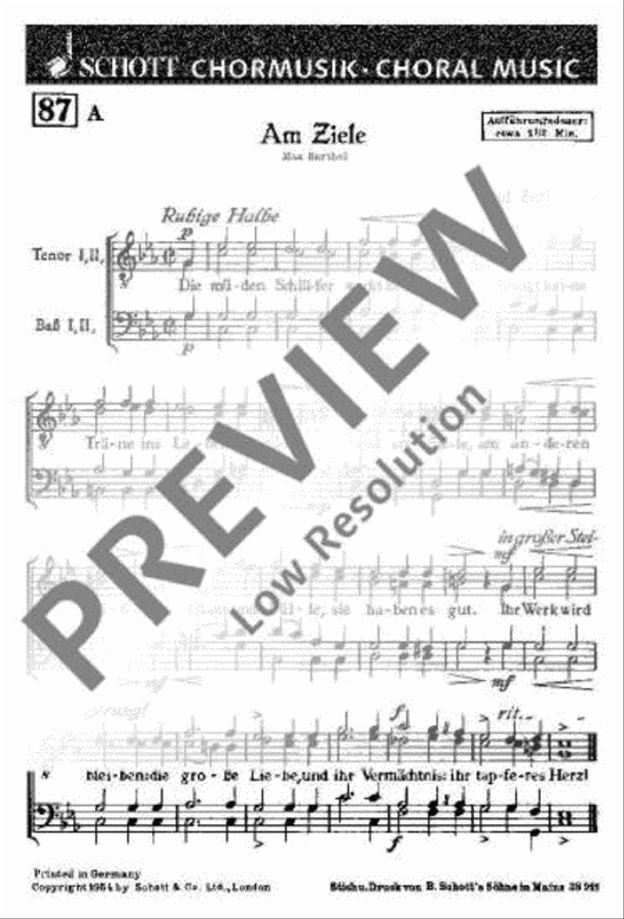 Am Ziel / Heimgegangen Men's Choir scores gallery preview page 2