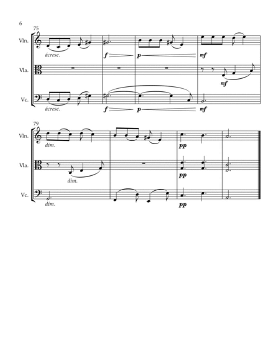 3 Trios Ploughing a Field The Maid Chooses a Mate Distant Lover String Trio scores gallery preview page 6