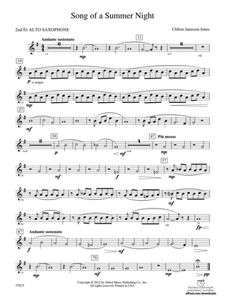 Song of a Summer Night: 2nd E-flat Alto Saxophone