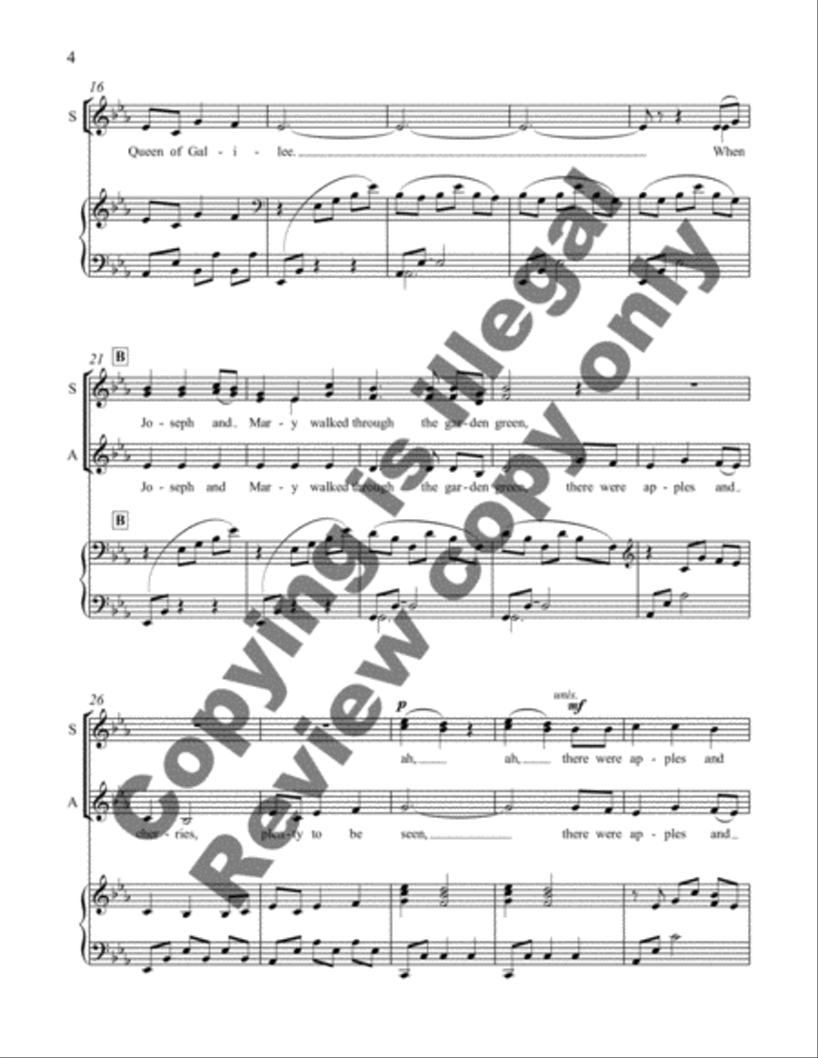 Appalachian Carols: 2. The Cherry Tree Carol SSAA scores gallery preview page 4
