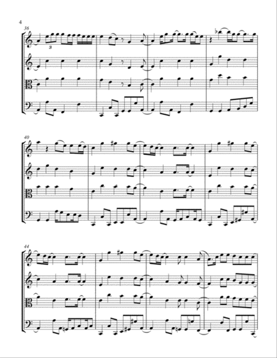 You Are The Best Thing String Quartet scores gallery preview page 4