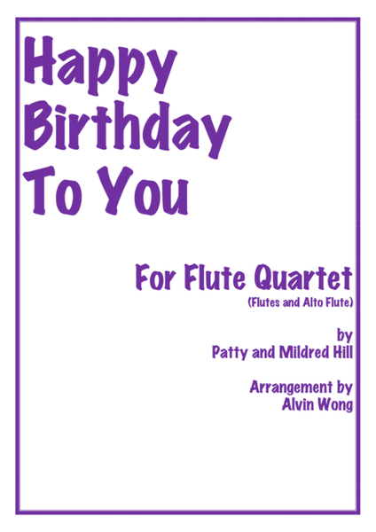 Happy Birthday To You - Flute Quartet image number null
