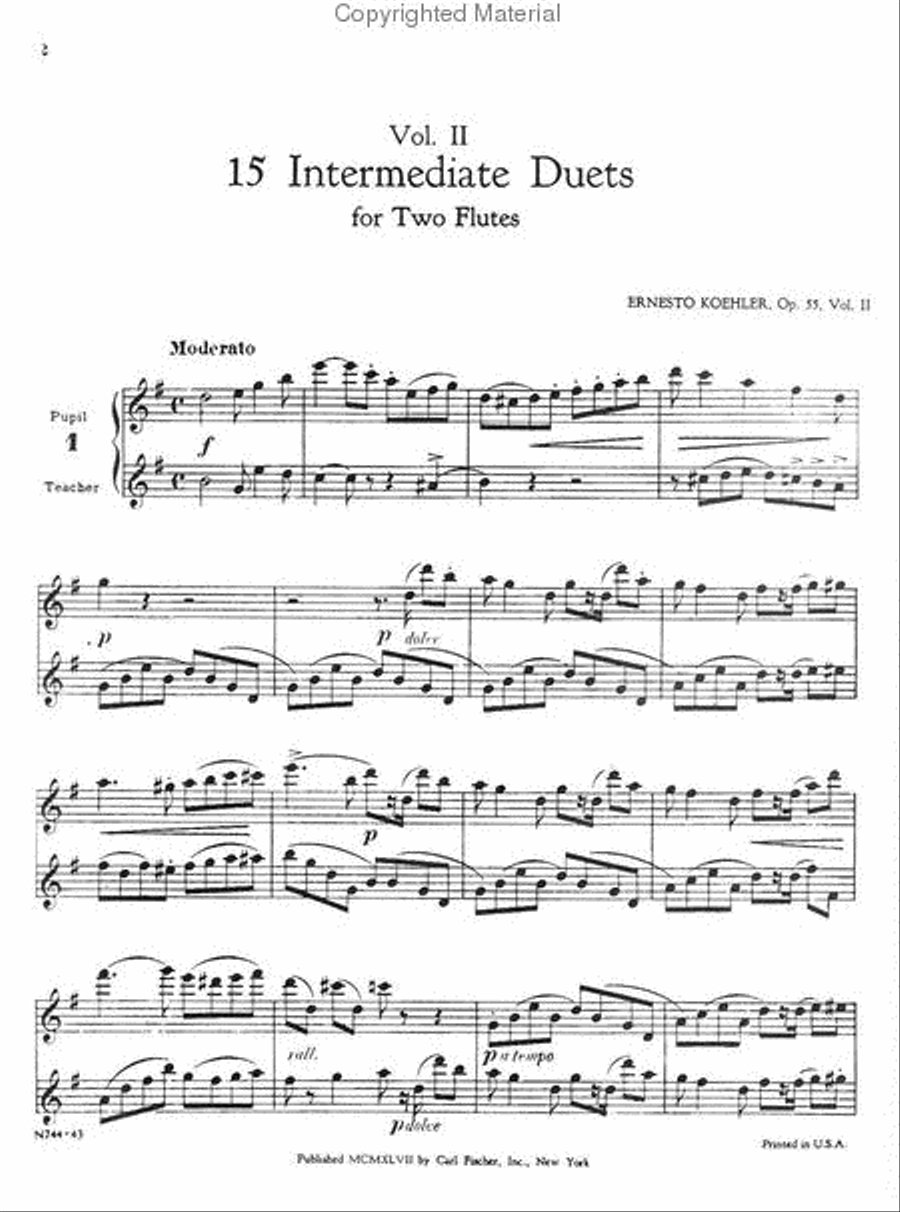 40 Progressive Duets For Two Flutes Flute Duet scores gallery preview page 2