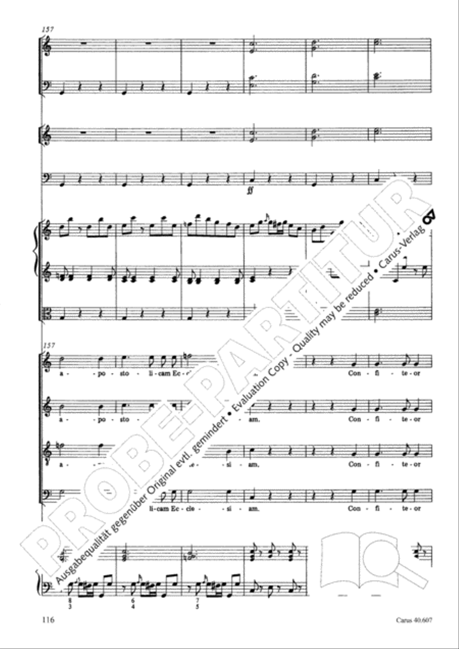 Mass in time of war (Missa in tempore belli) 4-Part scores gallery preview page 126