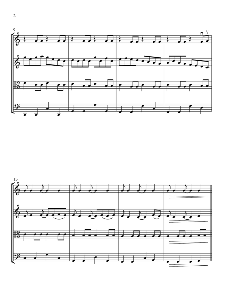 Wagon Wheel String Quartet scores gallery preview page 2