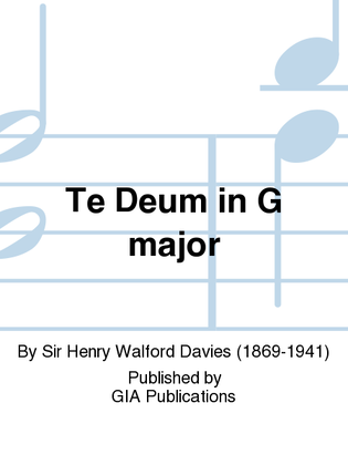 Book cover for Te Deum in G major