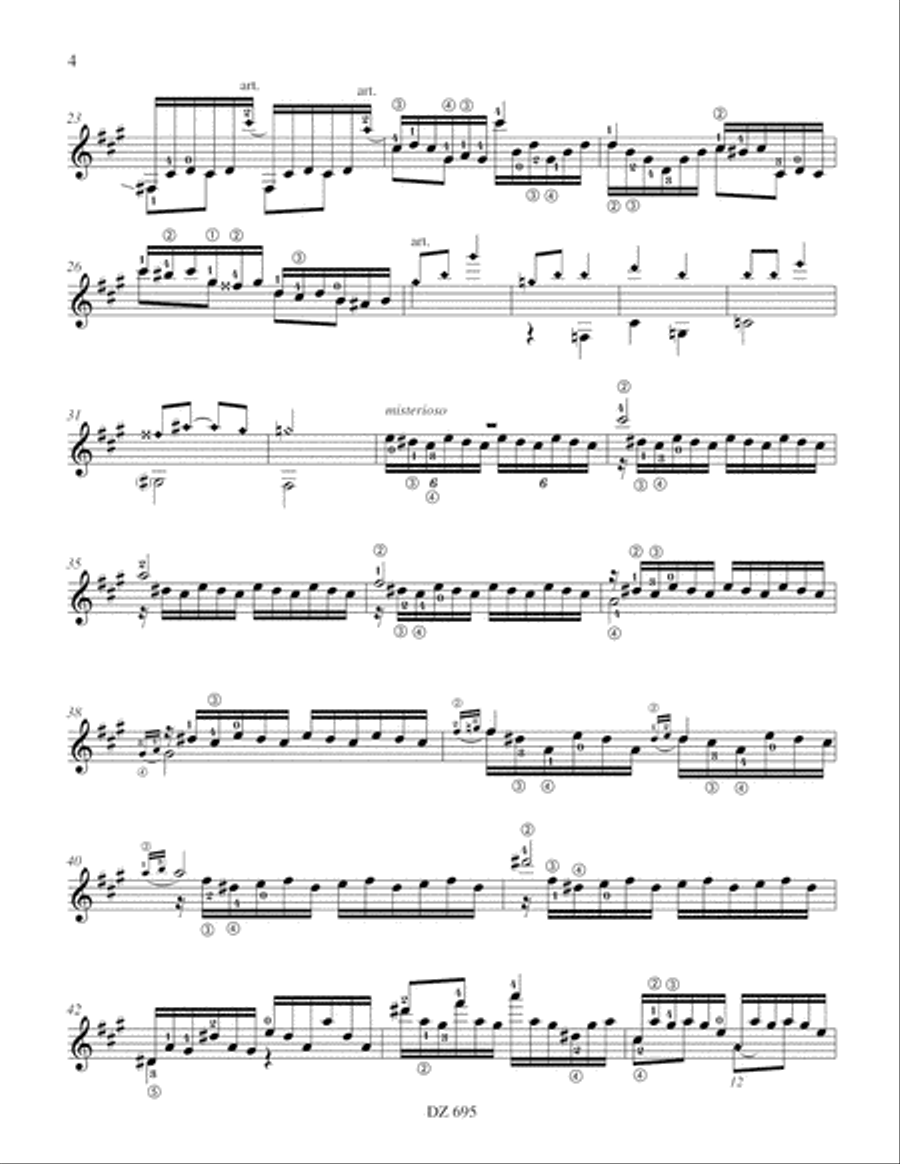 Under the Influence of Poetry Classical Guitar scores gallery preview page 4