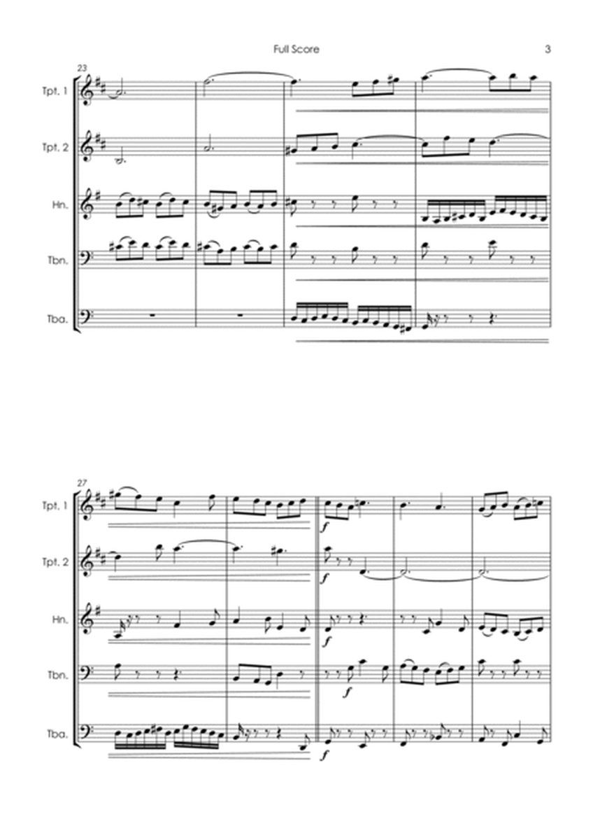 Brandenburg Concerto No.5, 3rd movement - brass quintet image number null