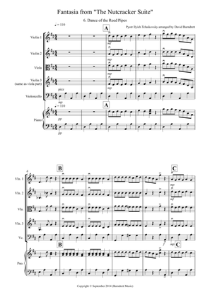 Dance of the Reed Pipes (Fantasia from Nutcracker) for String Quartet