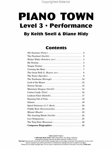 Piano Town, Performance - Level 3