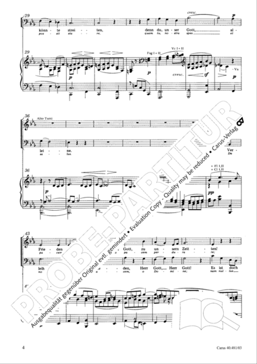 In thy mercy grant us peace (Verleih uns Frieden gnadiglich) 4-Part scores gallery preview page 5