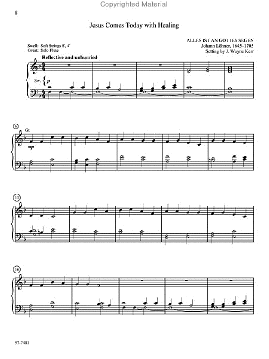 This Wondrous Mystery: Ten Preludes on Communion Hymns for Manuals Organ scores gallery preview page 6
