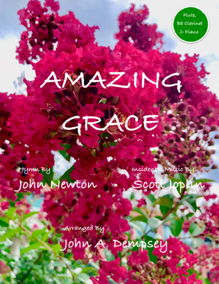 Book cover for Amazing Grace / The Entertainer (Trio for Flute, Clarinet and Piano)