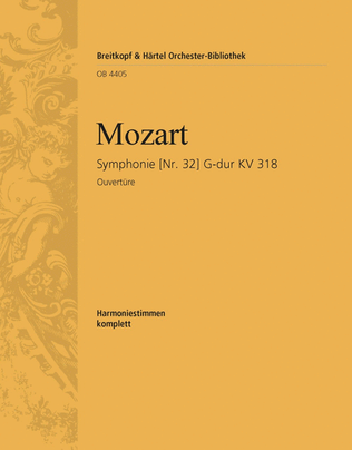 Book cover for Symphony [No. 32] in G major K. 318