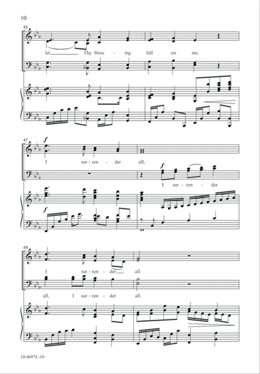 I Surrender All 4-Part scores gallery preview page 10
