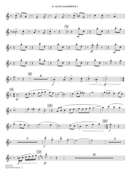 Jingle Bells Fantasy - Eb Alto Saxophone 1