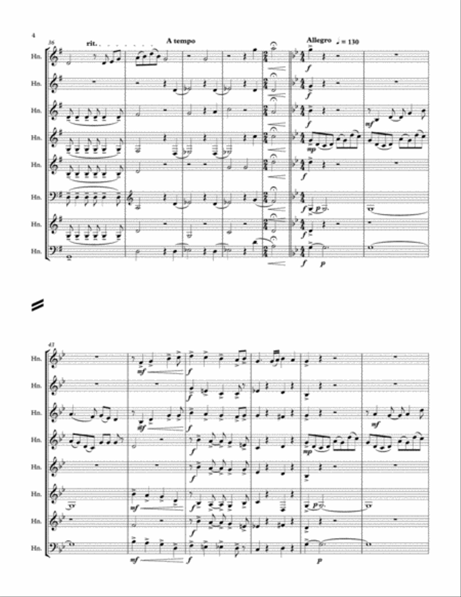 Metropolis-Horn Octet Brass Ensemble scores gallery preview page 4