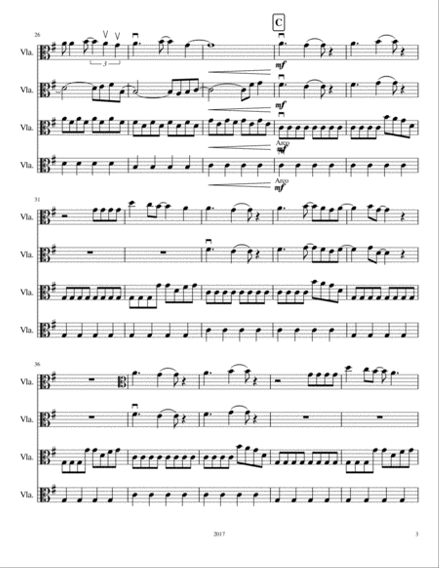 Don't Stop Believin' Viola Solo scores gallery preview page 3