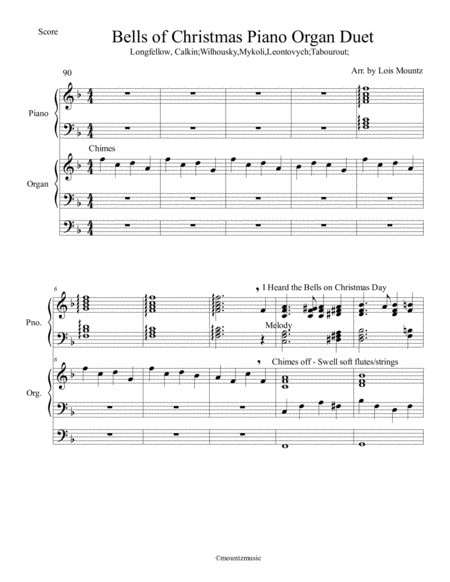 Bells of Christmas Medley for Piano and Organ image number null