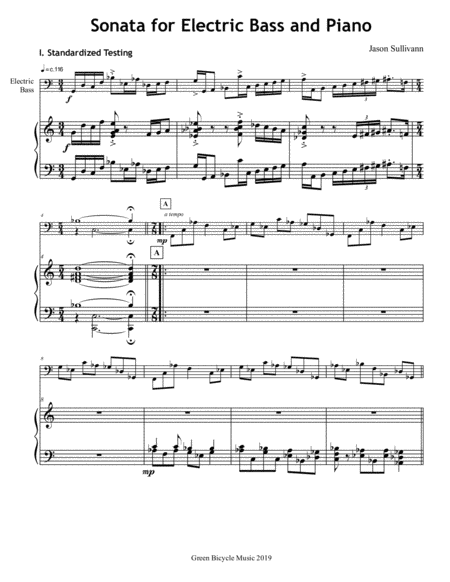 Sonata for Electric Bass and Piano