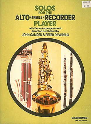 Book cover for Solos for the Alto Recorder Player