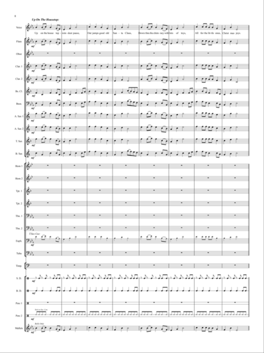 Sing Along With Santa! Concert Band scores gallery preview page 7