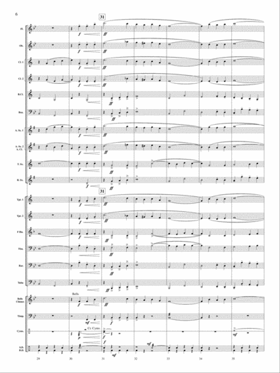 Swedish Hymn of Praise Concert Band scores gallery preview page 6