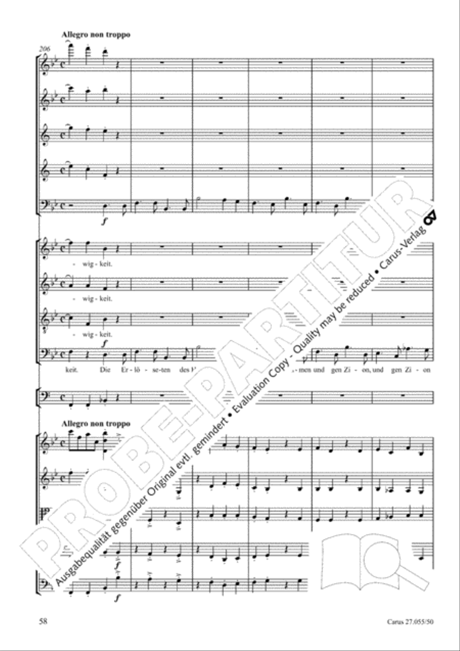 Ein Deutsches Requiem (German Requiem) 4-Part scores gallery preview page 65