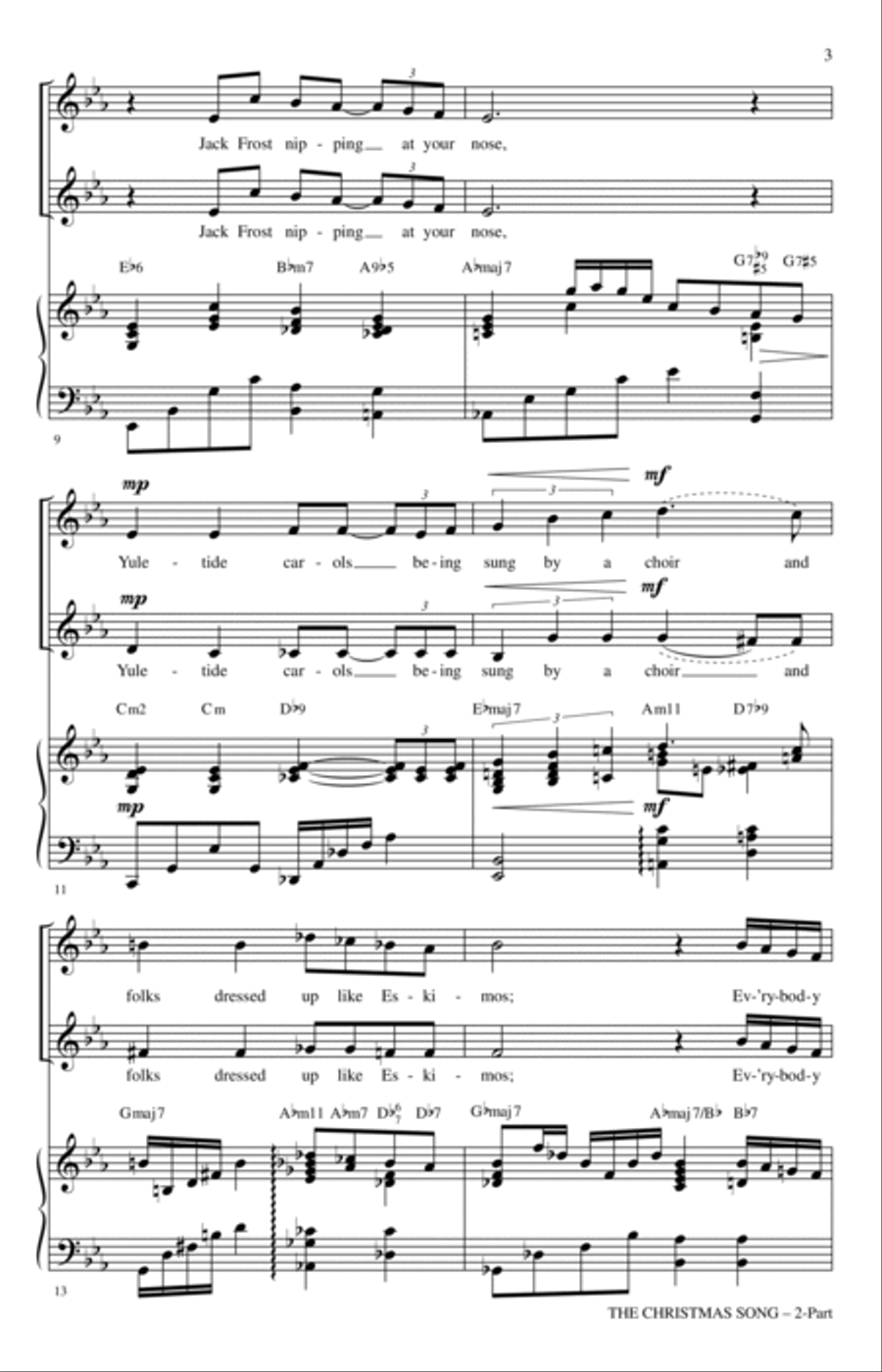 The Christmas Song (Chestnuts Roasting On An Open Fire) 2-Part scores gallery preview page 2